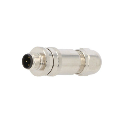 T4111512041-000 Stecker M12 PIN: 4 männlich Code D-Ethernet für Leitungen TE Con