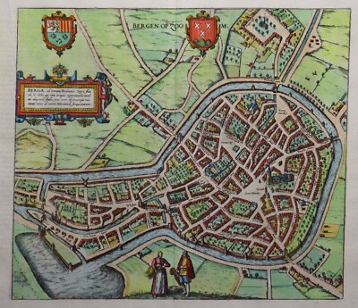 Bergen op Zoom - Berga, ad Somam... - Brown and Hogenberg - Original from 1580