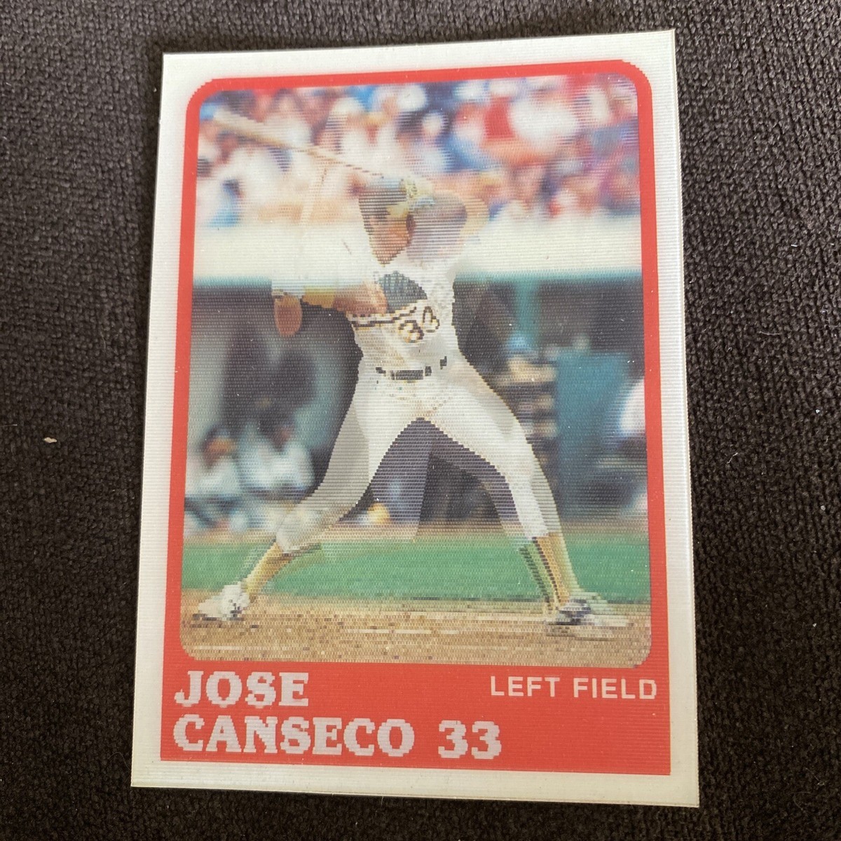 1987 Sportflics 3-D Baseball #201 Jose Canseco Lenticular Baseball