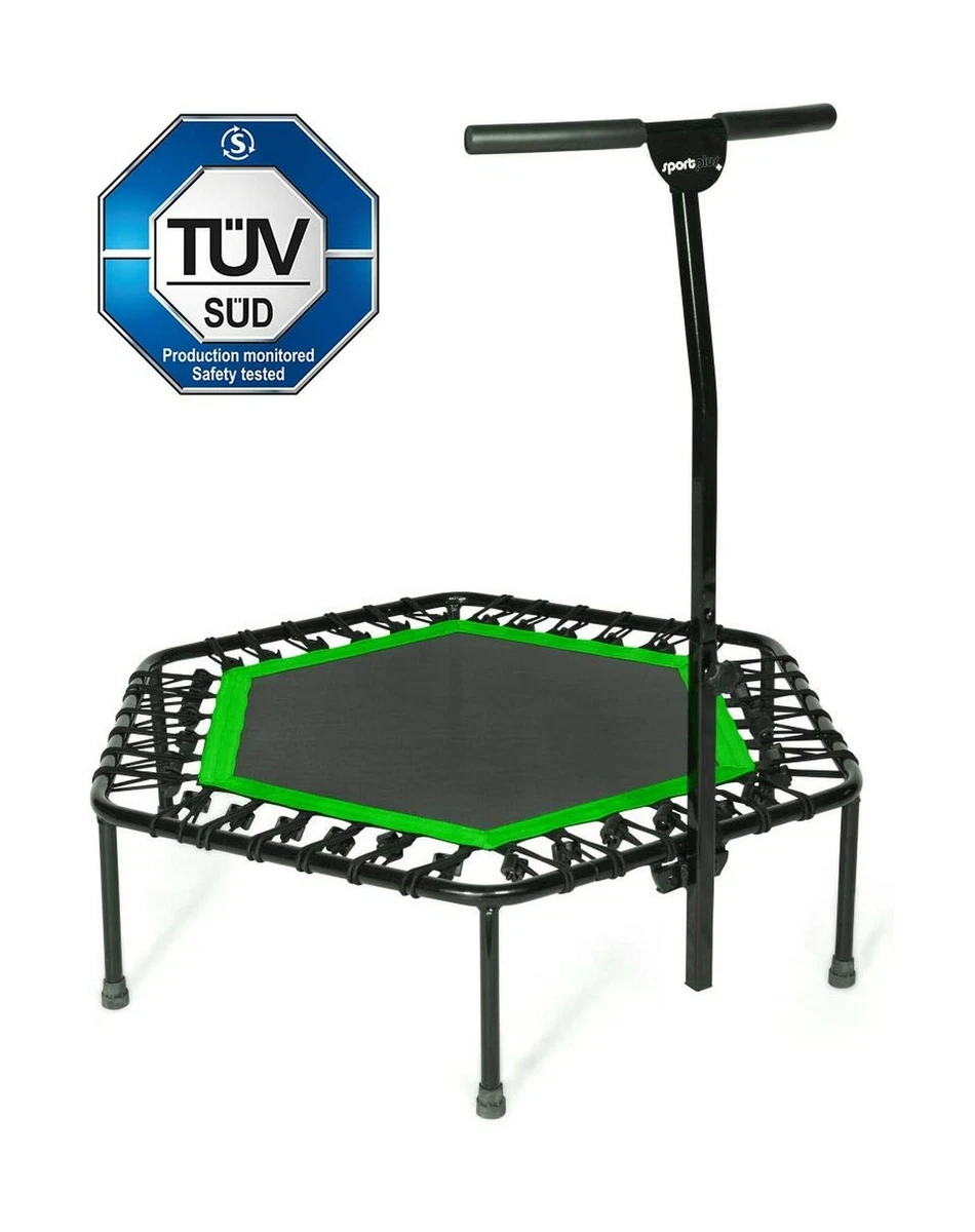 Sportplus Silent Fitness Mini Trampoline with Adjustable Handrail Bar –  Indoo