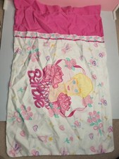 BARBIE DOLL PINK PRINCESS PILLOW CASE 1995 Made in USA 29.5”x19”