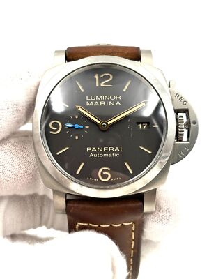 Panerai Luminor Marina 44mm Black Dial Leather Strap PAM01351 Box & Papers 2020