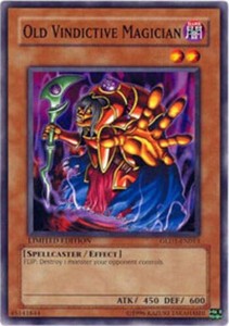 Old Vindictive Magician - GLD1-EN013 - Common - Limited Edition x3 - Lightly Pla