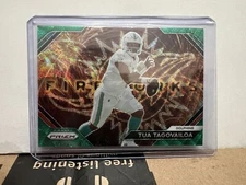 2023 PANINI PRIZM TUA TAGOVAILOA #F-3 GREEN FIREWORKS DOLPINS NFL