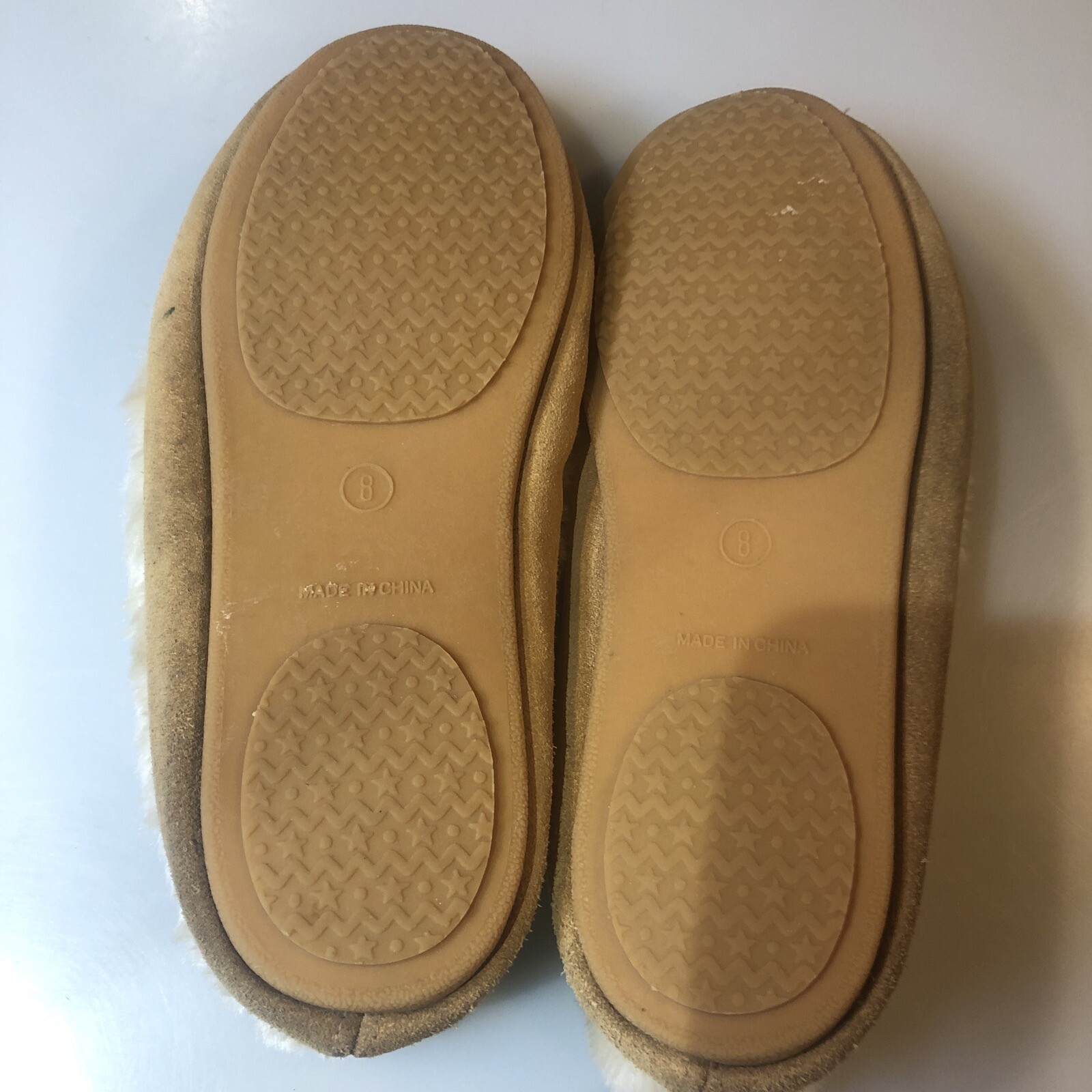 SAOLA Mocassino da donna in pelle scamosciata Sox Ab taglia 8 marrone suola in pelliccia sintetica