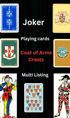 Joker single Playing card Coat of Arms Crest related   Select from list - AF