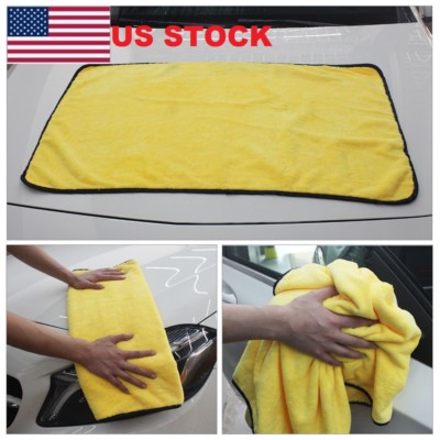 Car Wash Microfiber Towel Auto Cleaning Drying Cloth Hemming Super Absorbent