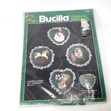 Bucilla Christmas Heirloom Country Charms"Set Of 4 Felt Ornaments 82440 New Old