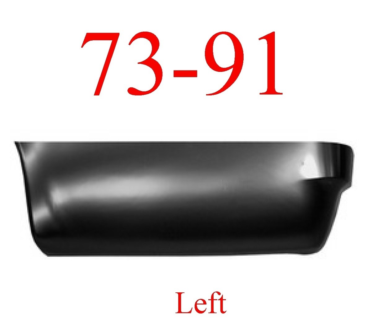 73 91 Chevy Suburban Left Rear Lower Quarter Panel, GMC