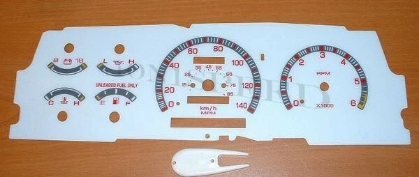 Se adapta a 93 94 Mazda B2300 B3000 B4000 Ranger Explorer Kilómetros Medidores de cara blancos Foto 4 de 4