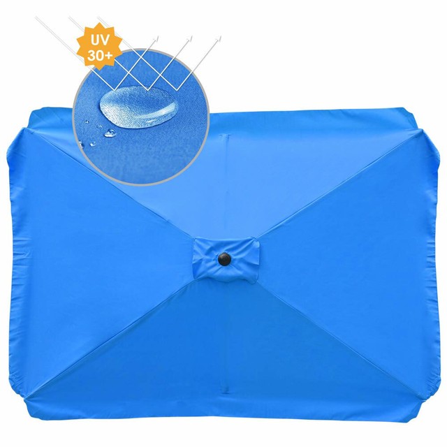 6 Ribs 6 5x10ft Rectangle Patio Umbrella Canopy Replacement Outdoor Sunbrella Us Ebay