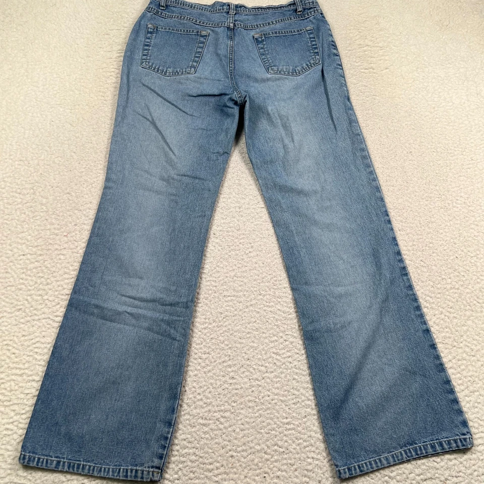 Jeans feminino Xhilaration 11 bootcut cintura alta jeans azul vintage Y2K algodão desbotado - Imagem 4 de 4