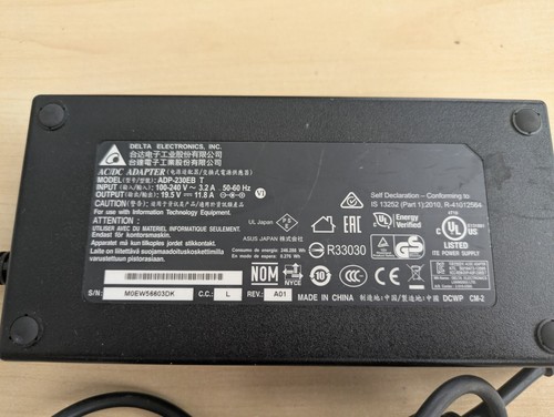230W 19.5V 11.8A ADP-230EB T AC Charger for MSI GT72S GT72VR WT72 - Picture 2 of 2