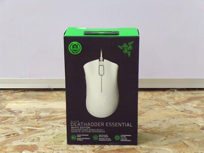 White Razer DeathAdder Essential Wired Gaming Mouse,Wired Mice 6400DPI 5 Buttons