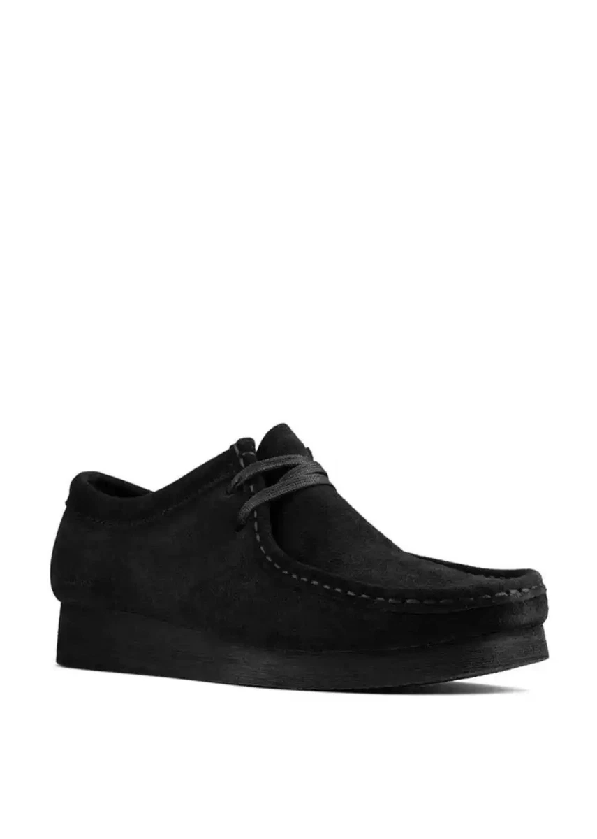 BNIB Clarks Ladies WALLABEE 2 Black Suede Shoes 4 D 37
