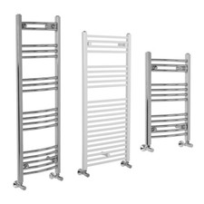 Bathroom Chrome White Straight Curved Heated Towel Rail Radiator Warmer Ladder