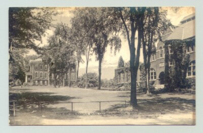 Lewiston, Maine ME ~ Bates College Campus View  1940s b/w  ^