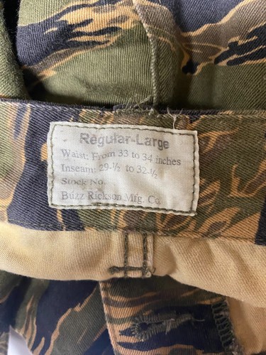 Buzz Rickson's BR41903 Gold Tiger Stripe Pants LARGE REGULAR - Picture 5 of 5
