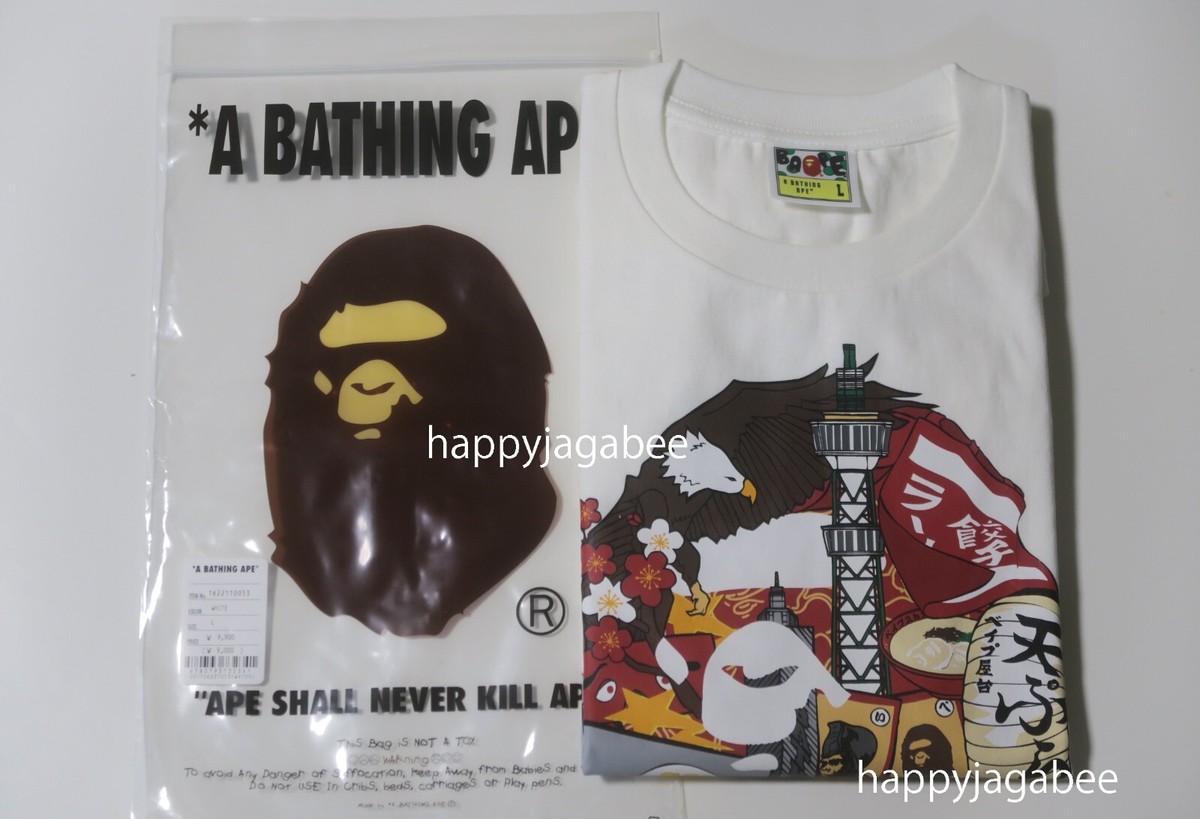 A BATHNIG APE Men's BAPE STORE FUKUOKA TEE FUKUOKA Limited
