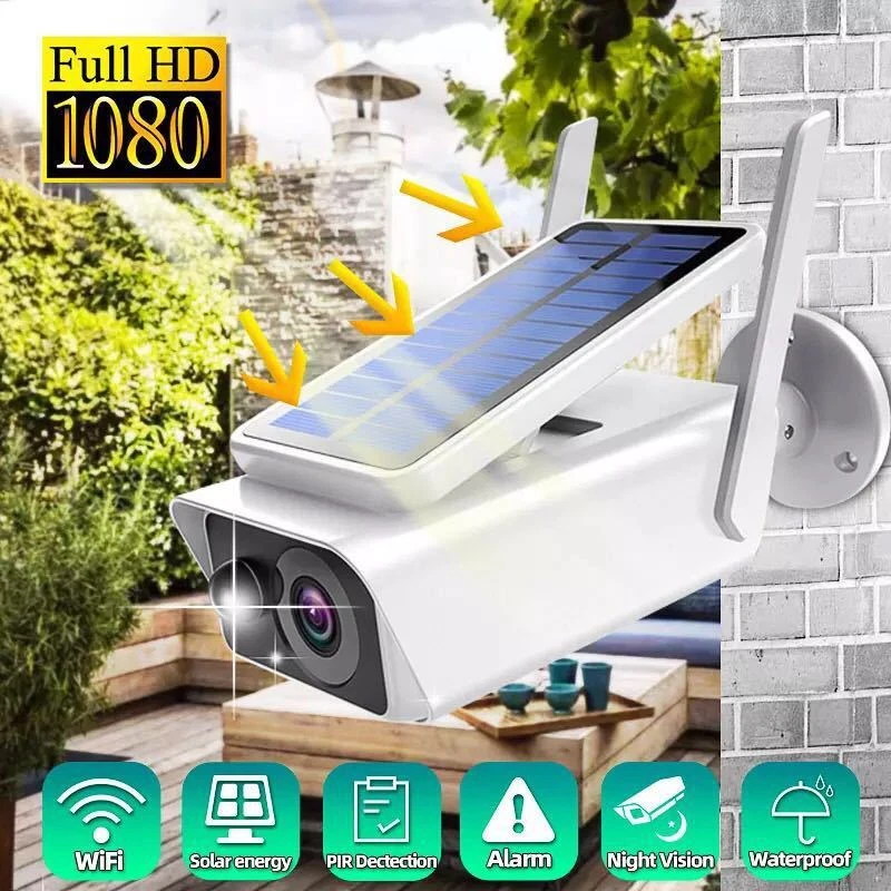 Outdoor 1080P HD Solar Power Security Camera Wireless WiFi IP Night Vision Cam - Image 4 of 4