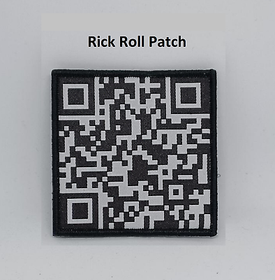 rick roll qr code square sticker