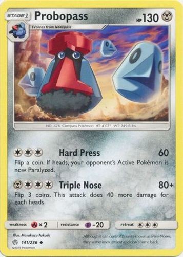Probopass - 141/236 - Uncommon (Near Mint) Cosmic Eclipse - Metal Pokémon