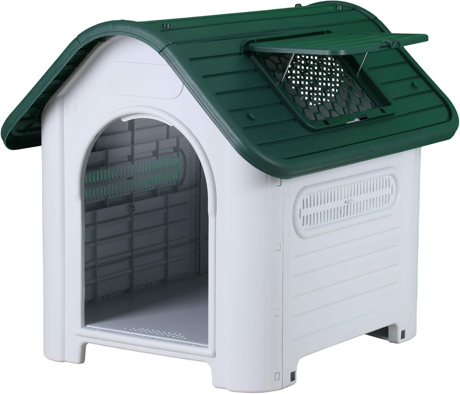 Cuccia per Cane Casa per Cani per Uso Interno Ed Esterno Con Finestra Apribile (