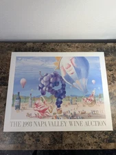 Vintage Advertising  1993 Napa Valley Wine Auction Poster - Carlo Marchiori Art