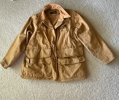 Vintage Redhead Bone-Dry Canvas Pheasant Hunting Jacket W Corduroy Collar Sz L