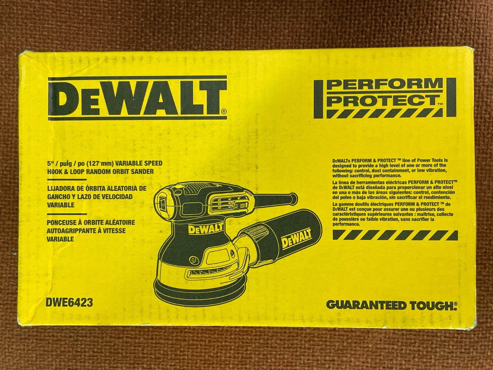 DeWalt DWE6423 5" Variable Speed Random Orbit Sander NEW