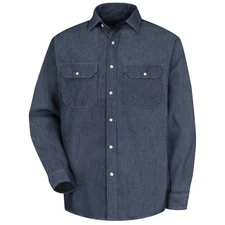 Red Kap Men's Long Sleeve Deluxe Denim Shirt