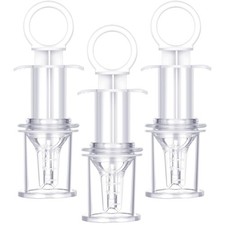 Nuanchu 3PCS Baby Feeding Syringe Dispenser with Nipple Pacifier White