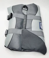 L.D. Dog Shark Fin Life Jacket Pet Safety Vest Medium M Gray Reflective Adjust
