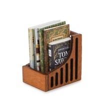 Dollhouse Miniature Desktop Bookshelf with Books Set Small, B Style 5