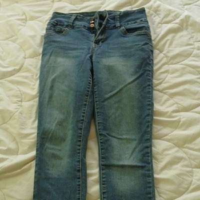 YMI Women's Juniors 7 Blue Medium Wash Denim Skinny Jeans