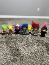 Vintage Lot of 7 RARE RUSS Troll Dolls - 3 3  and 4 5  