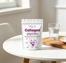 Multi Collagen Peptides Powder 1lb, Grass Fed, Type I II V X, Biotin, Hyaluronic