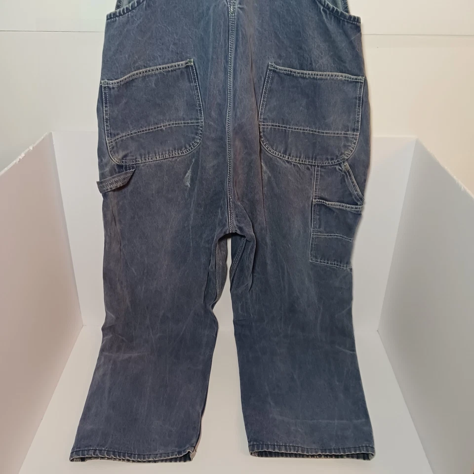 Mono con tirantes de mezclilla Key Imperial de colección para hombre talla 38X30 azul botón mosca carpintero Foto 4 de 4