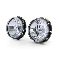 Klarglas Scheinwerfer H4 Chrom für VW T2 73-79 + T3 79-92
