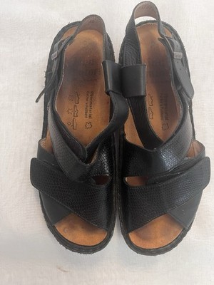 Finn Comfort Sandals Black Sling back Made In Germany Size EU42