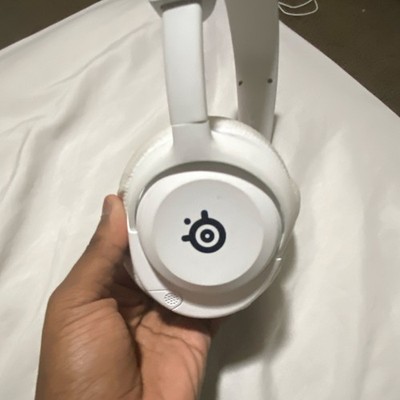 SteelSeries White USB-C Over-Ear Headset Double Earpieces Boom Mic Headband