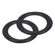 2 Pcs 6.5 Inch Foam Speaker Edge Surround Rings 98x143mm IDxOD Black