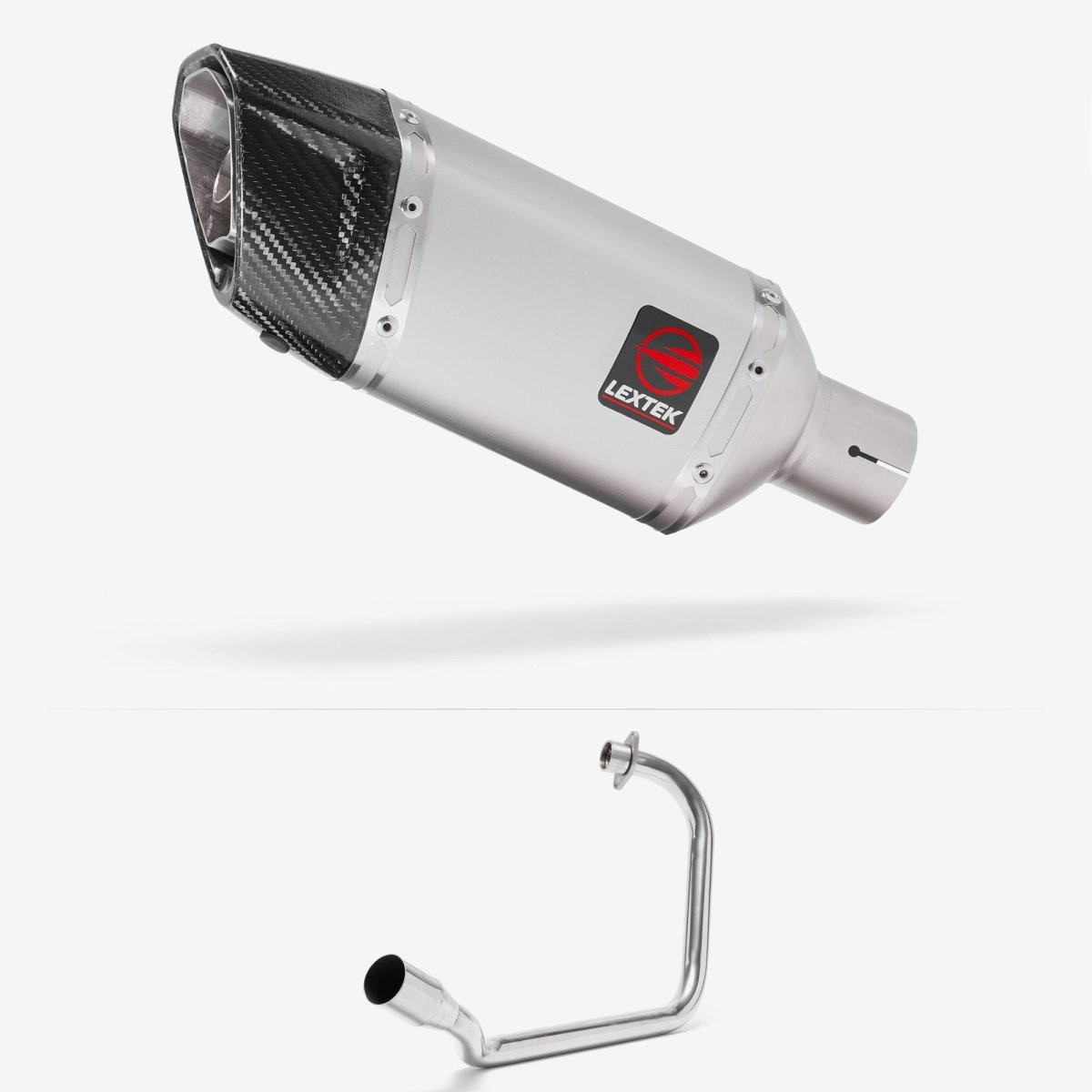 Lextek Stainless Steel SP5 Matt 200mm Exhaust System Silencer Chrome Polished