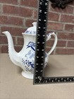 Vintage Meakin Staffordshire Blue Nordic Tea Pot England  — photo 9