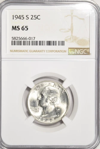 1945-S Washington Quarter — photo from another recent sale