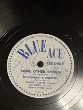 Billie Holiday Signed Autograph Vintage 78 RPM Record Vinyl Jazz Singer