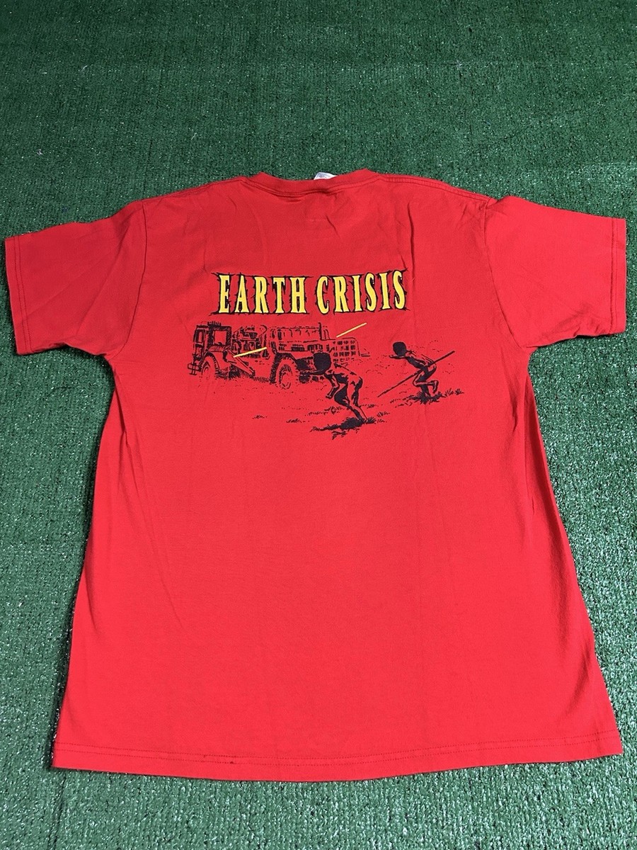 Vintage Y2K Earth Crisis Destroy The Machines Band T Shirt Sz S