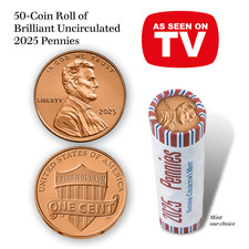 2025 Penny Rolls - Uncirculated - Mint our choice