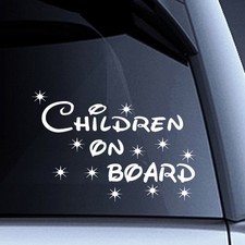 Children Baby On Board Sticker Silver Car Vinyl Decal Sign Stickers Signs Childs