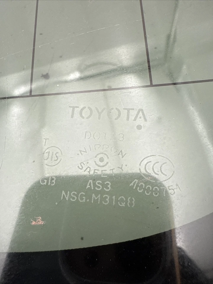 Vidrio de cuarto de ventana lateral izquierdo con antena para conductor Toyota Highlander 2008-2010 Foto 3 de 4